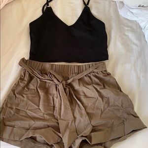 Shein crop top shorts set size small
